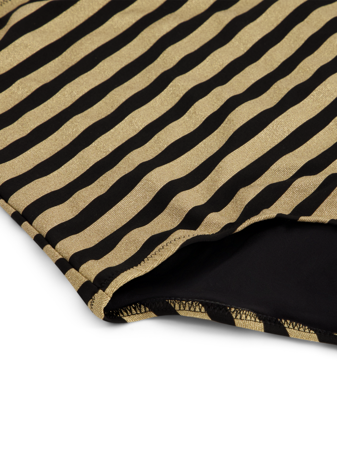 Bikini Luxe Stripes Black Gold Dubai GirlsMustHave