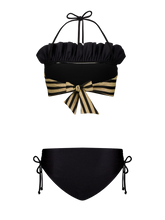 Bikini Luxe Stripes Black Gold Dubai GirlsMustHave