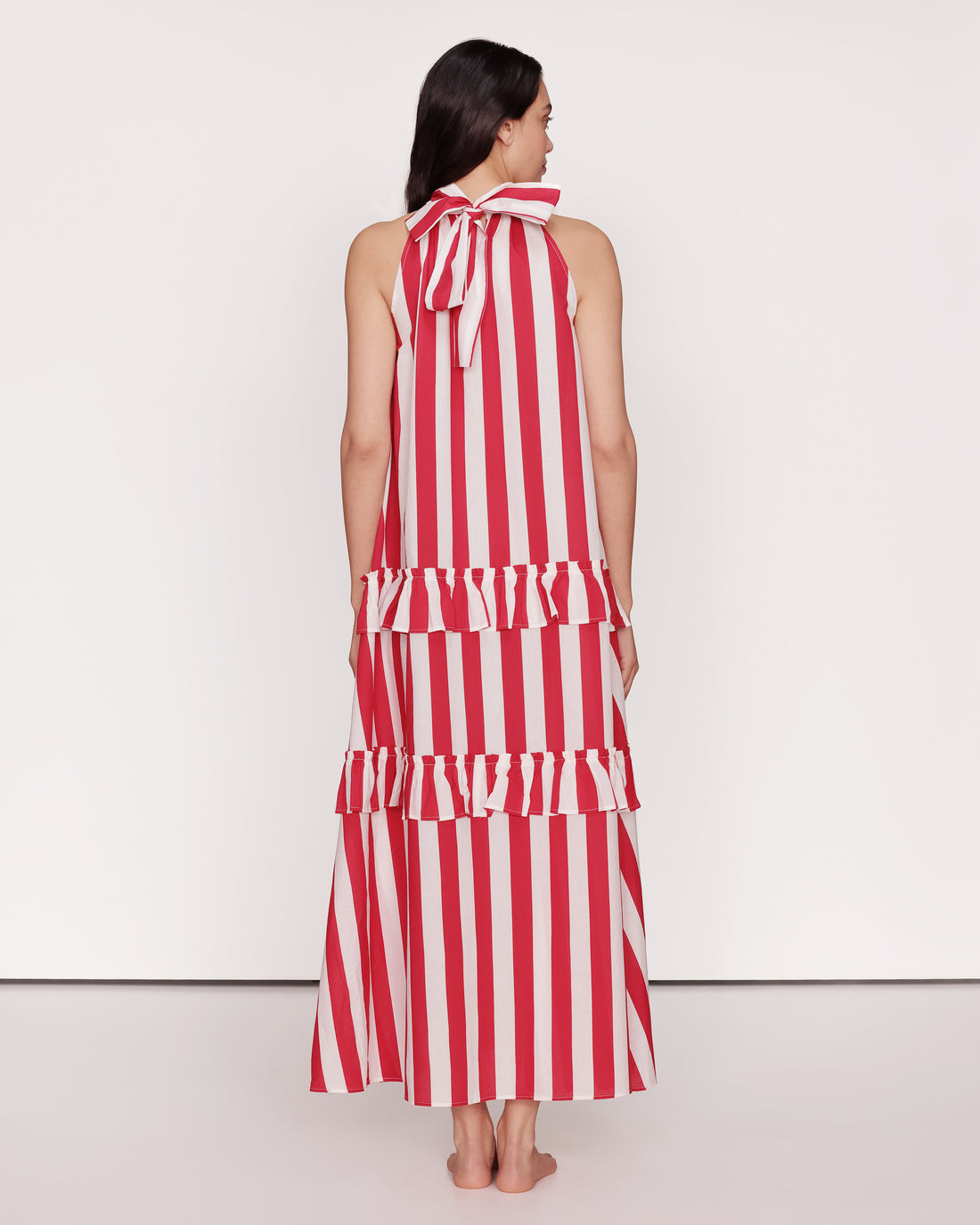 Robe rayée rouge et blanche Singapour GirlsMustHave