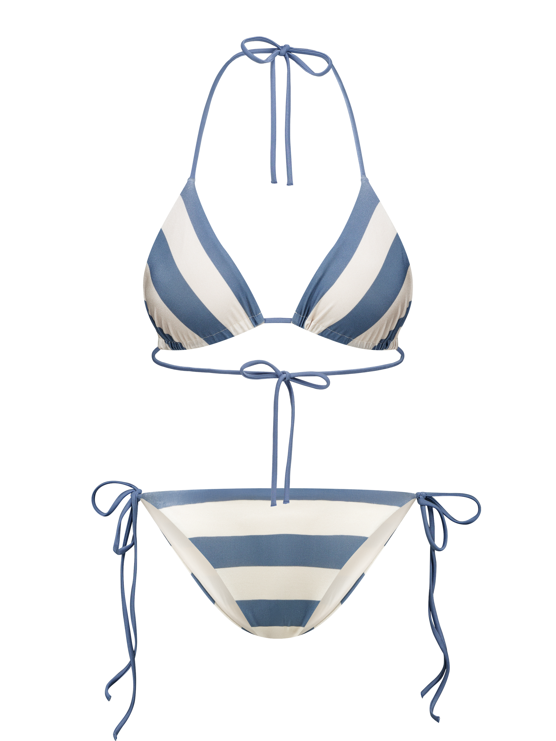 Scarlett - Haut de bikini triangle rayé