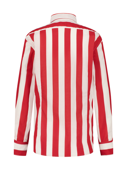 Chemise rayée rouge et blanche Singapour GirlsMustHave