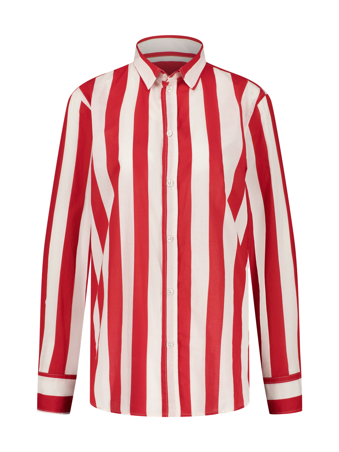 Chemise rayée rouge et blanche Singapour GirlsMustHave