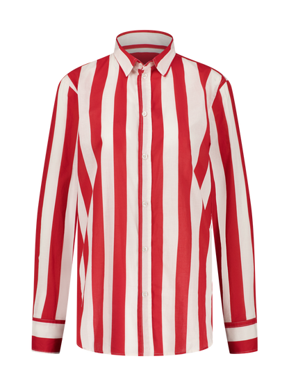 Chemise rayée rouge et blanche Singapour GirlsMustHave