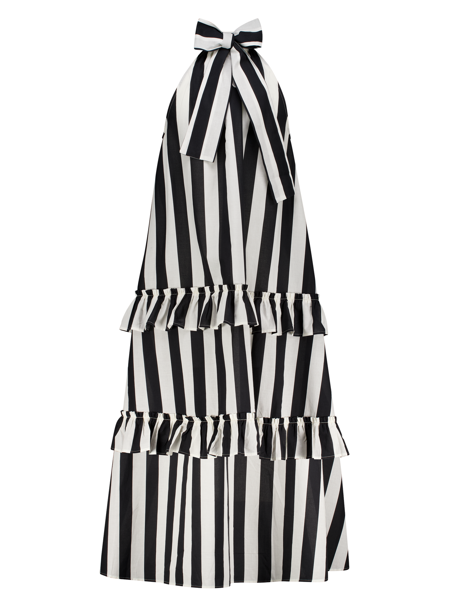 Robe à rayures noires et blanches, incontournable pour les filles de Singapour