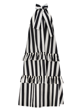 Robe à rayures noires et blanches, incontournable pour les filles de Singapour