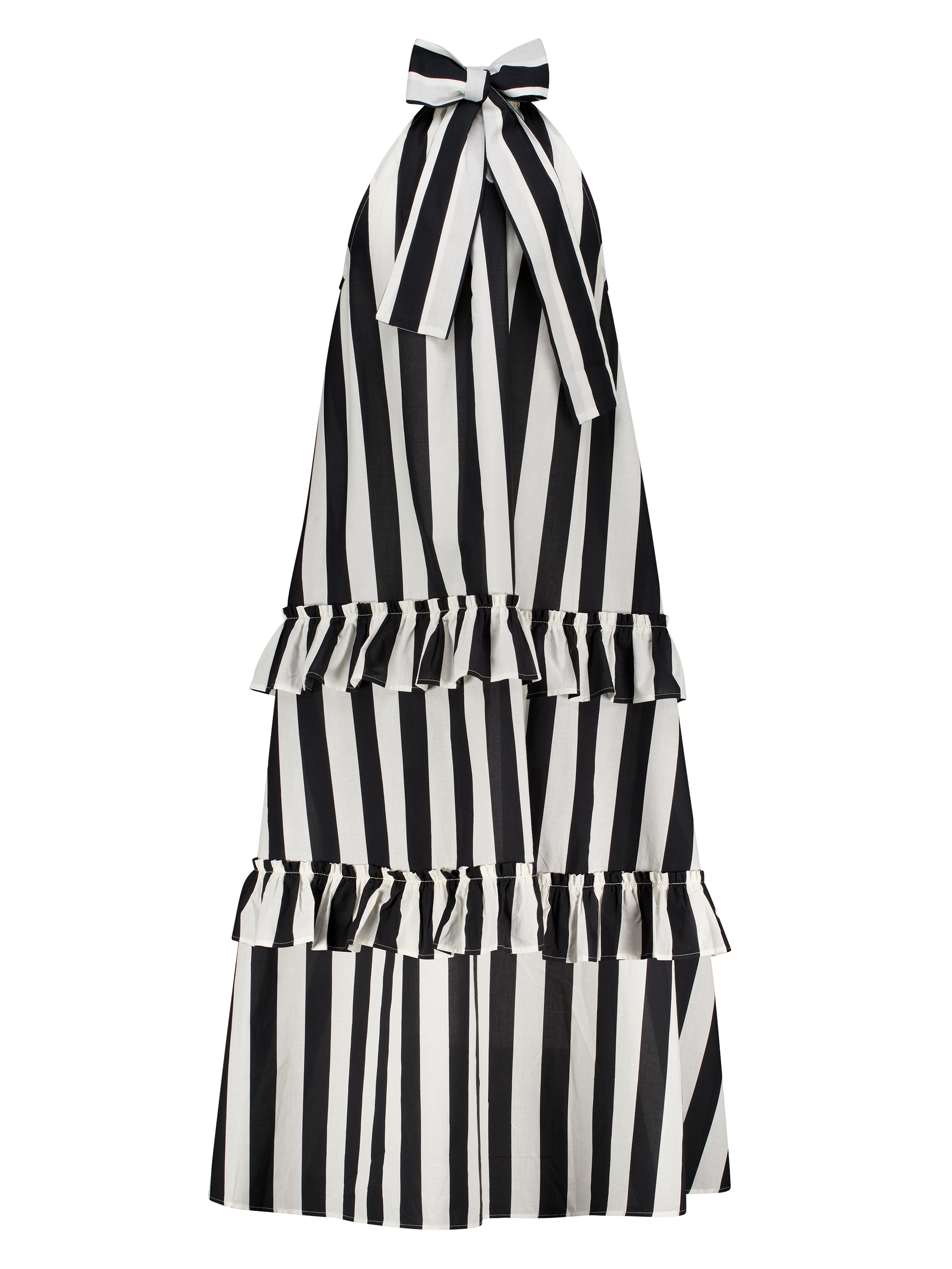 Robe à rayures noires et blanches, incontournable pour les filles de Singapour