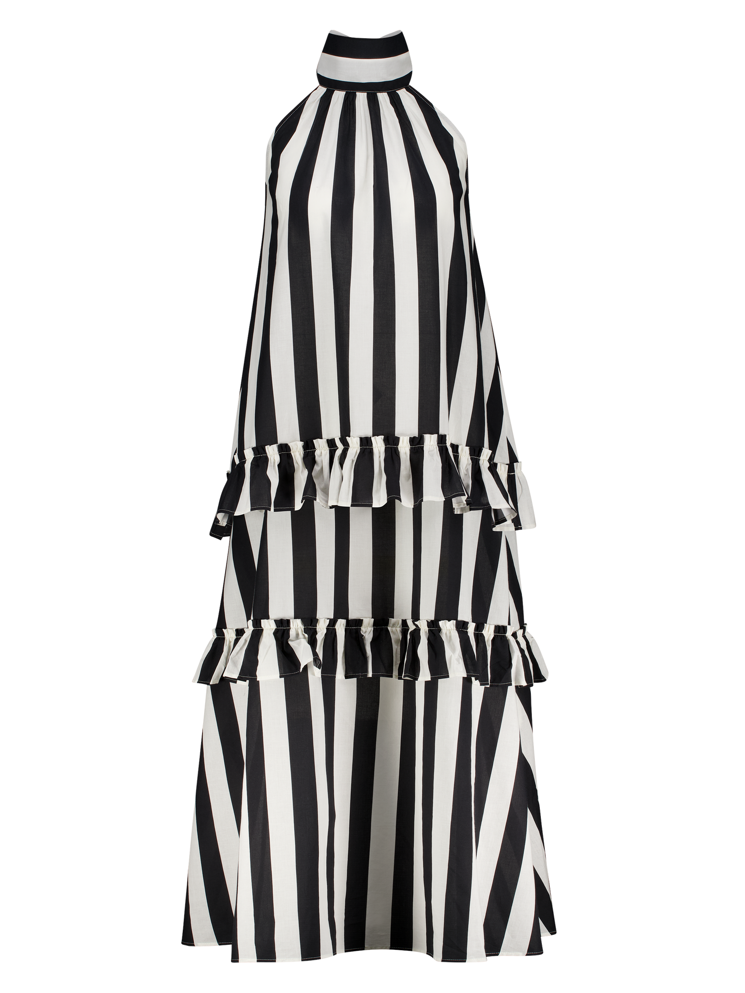 Robe à rayures noires et blanches, incontournable pour les filles de Singapour