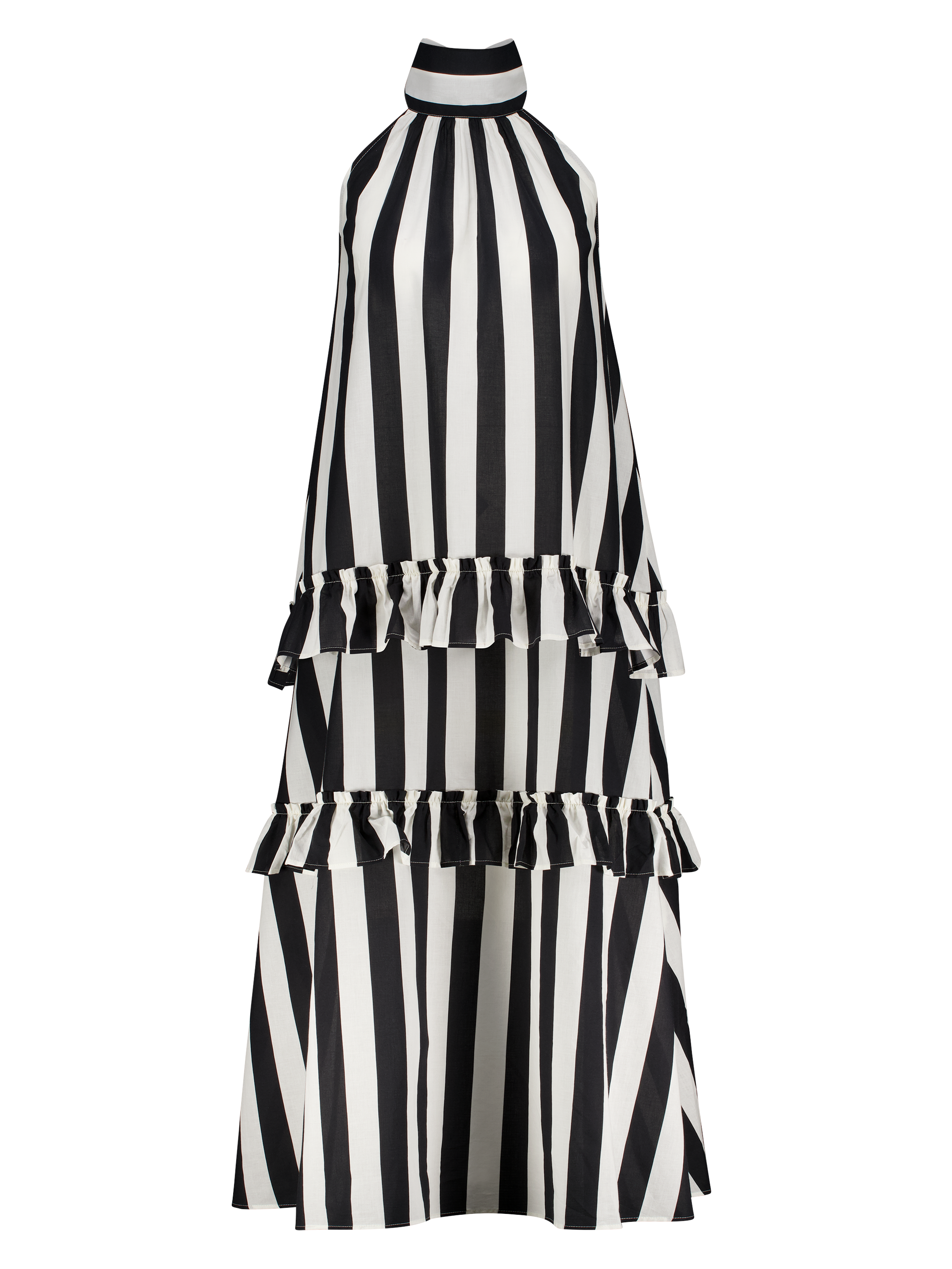 Robe à rayures noires et blanches, incontournable pour les filles de Singapour
