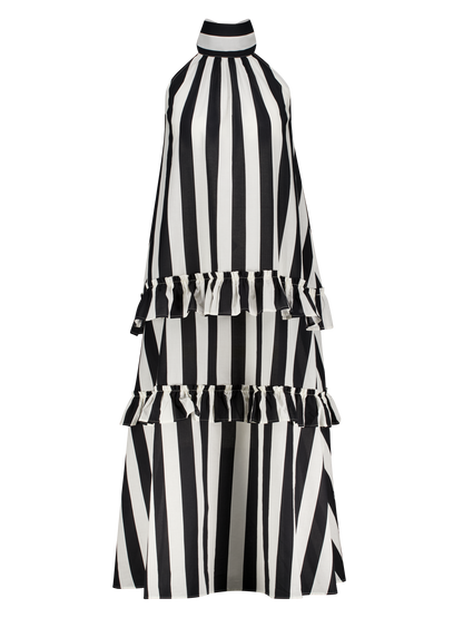 Robe à rayures noires et blanches, incontournable pour les filles de Singapour