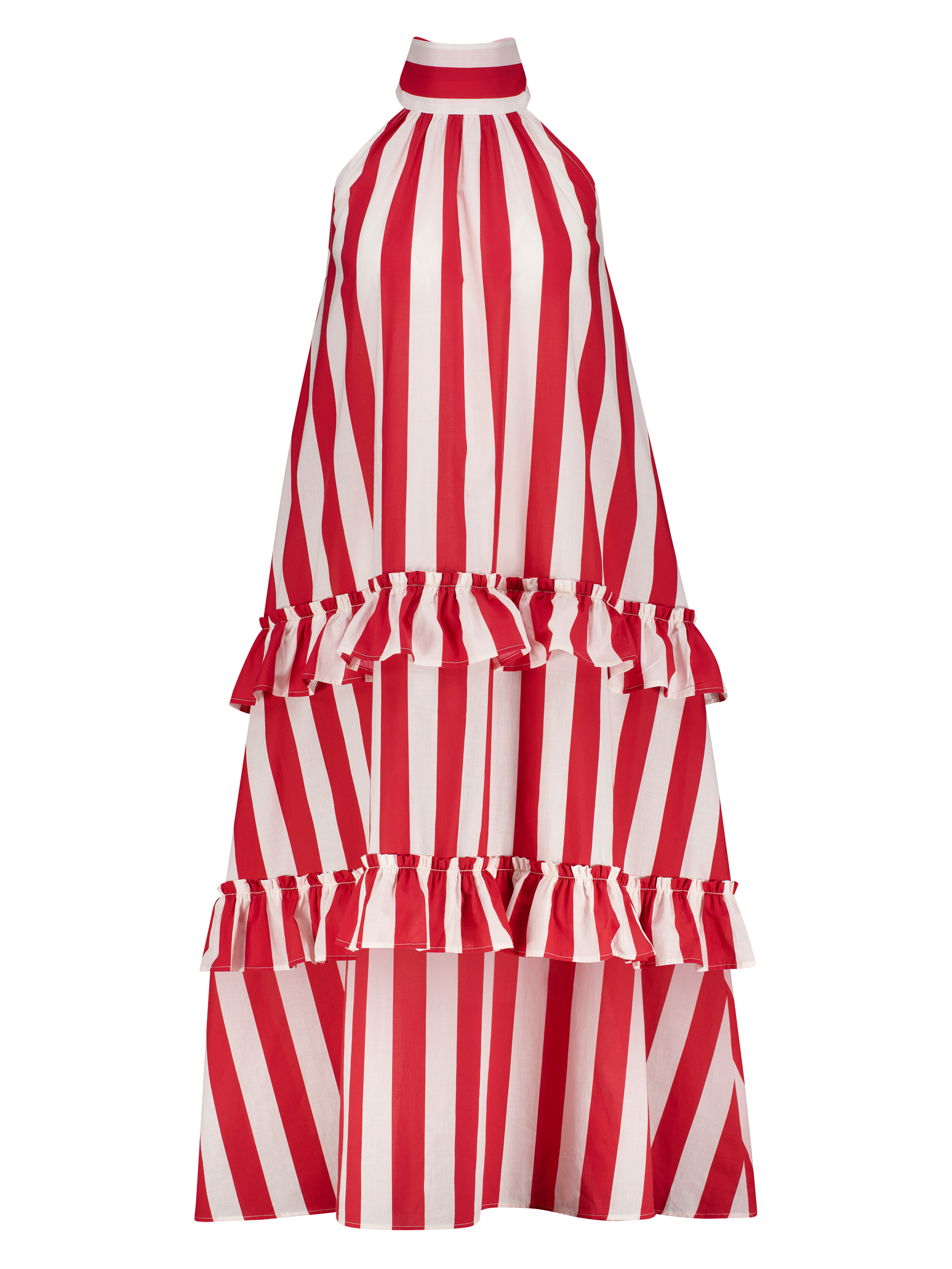 Robe rayée rouge et blanche Singapour GirlsMustHave