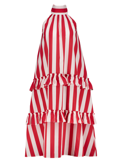 Robe rayée rouge et blanche Singapour GirlsMustHave
