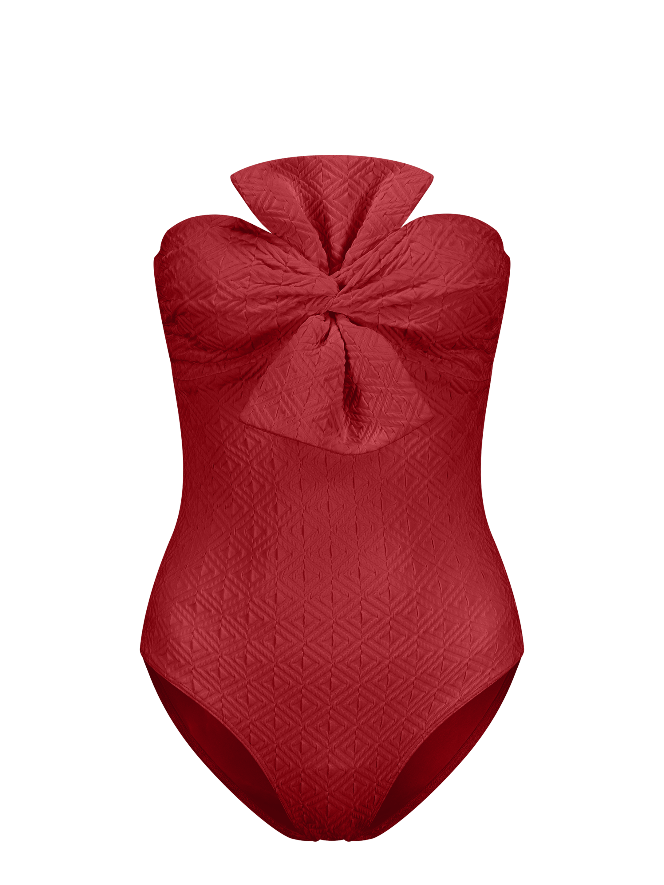 Raquel - Maillot de bain bandeau une pièce avec nœud - Saint-Barth
