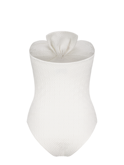 Raquel - Maillot de bain bandeau une pièce avec nœud - Saint-Barth