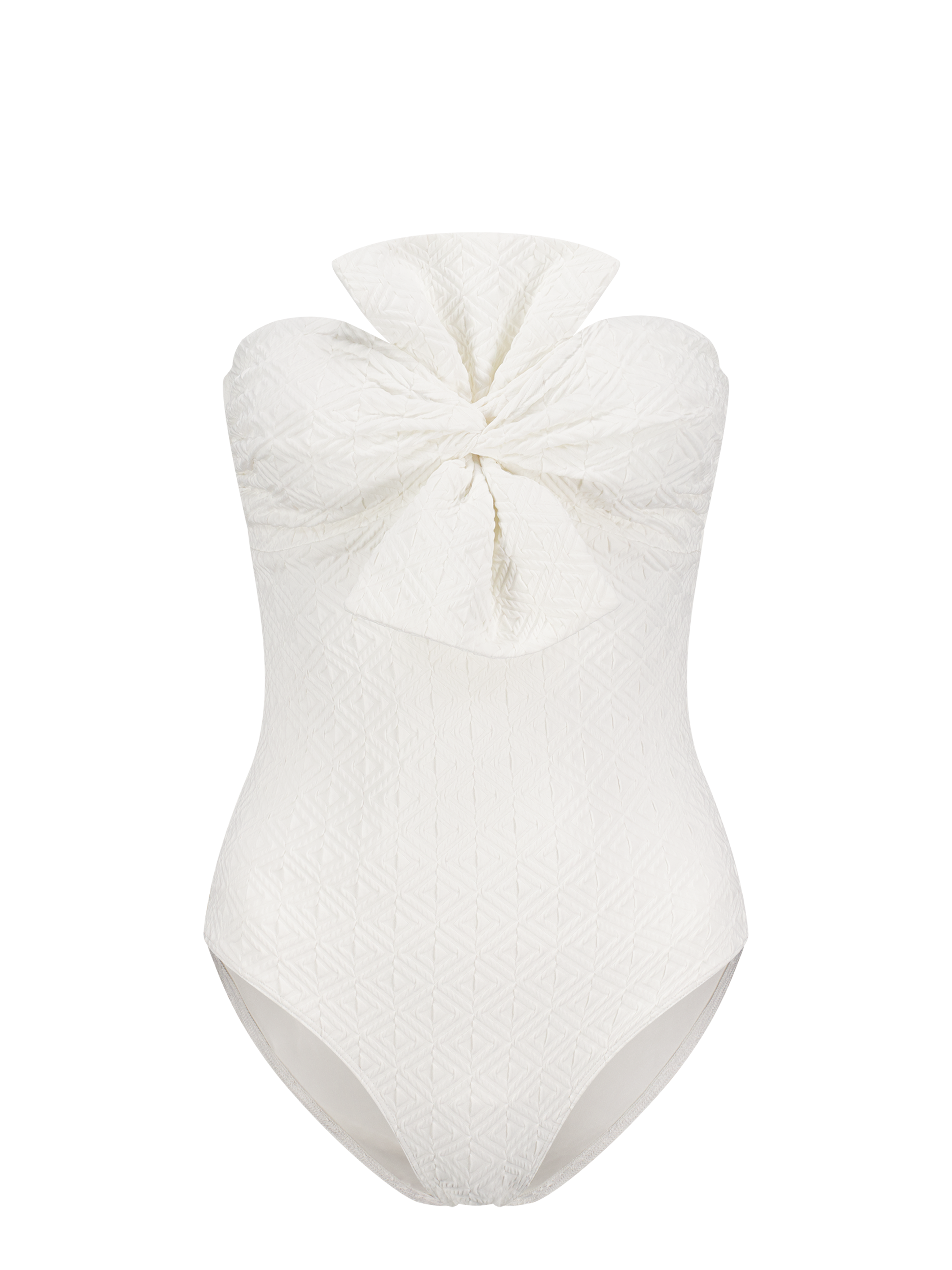 Raquel - Maillot de bain bandeau une pièce avec nœud - Saint-Barth