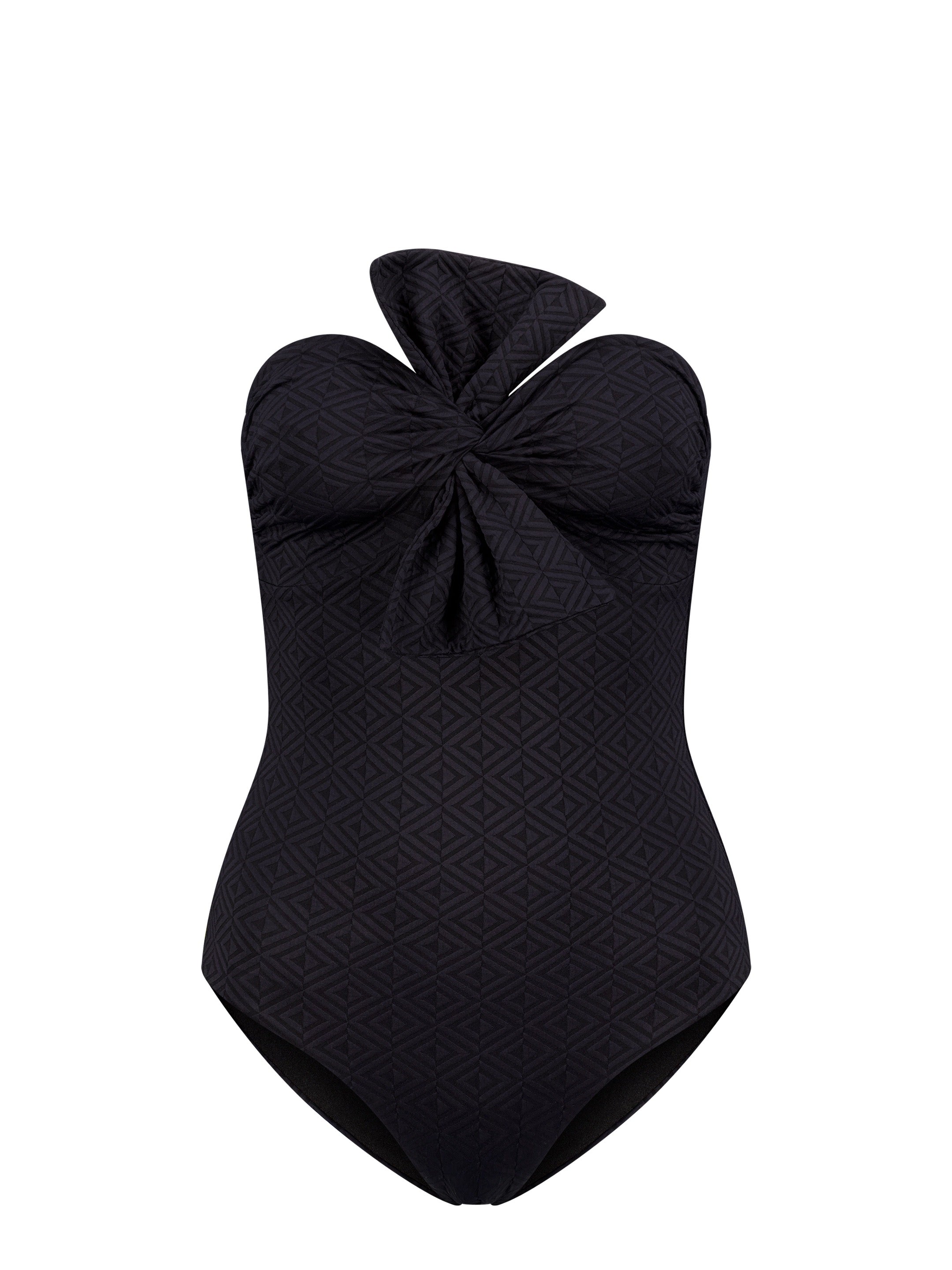 Raquel - Maillot de bain bandeau une pièce avec nœud - Saint-Barth